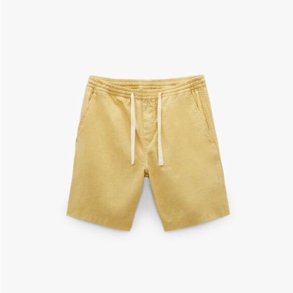 ✨ ZARA Mens Linen Blend Shorts✨ - Picture 2 of 5